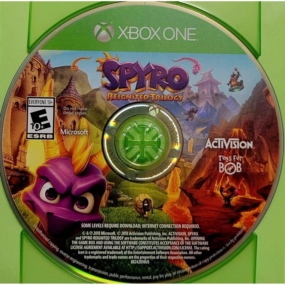 Spyro Reignited Trilogy - Microsoft Xbox One,NO MANUAL, CLN DISC, FAST SHIPPING
